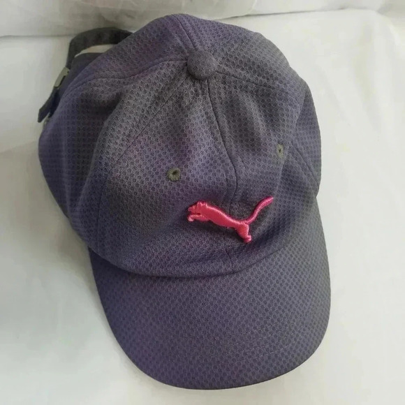 Puma Purple and Grey Cap with Pink Puma Logo - Picture 1 of 5